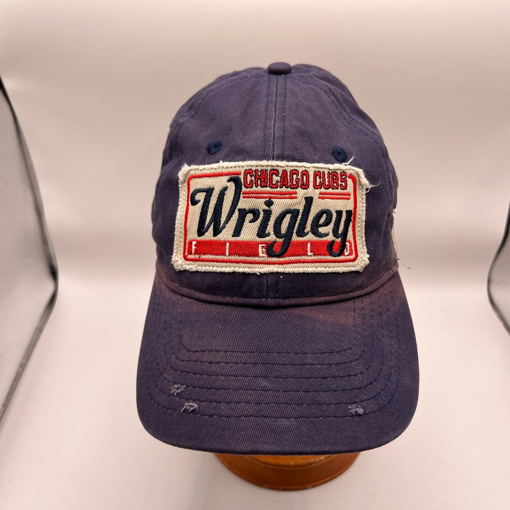 American Needle Chicago Cubs Wrigley Field Hat Navy Distressed Vintage 1914 Cap